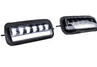 Тонированные светодиодные (LED) подфарники ML 6 полос (ДХО, поворотник плазма) для Лада 4х4, Нива Легенд