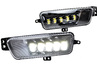 Двухцветные диодные ПТФ Sal-Man 58W 5200lux (бело-синий 6000К и желтый 3000К) для Ford Focus 3 2014-2019 г.в.