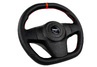 Руль Chevrolet Style со срезом обшитый экокожей с цветной строчкой для ВАЗ 2110-2112 с европанелью, Лада Приора, Калина, Калина 2, Гранта, Гранта FL, Нива Тревел, Шевроле Нива