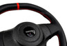 Руль Chevrolet Style со срезом обшитый экокожей с цветной строчкой для ВАЗ 2110-2112 с европанелью, Лада Приора, Калина, Калина 2, Гранта, Гранта FL, Нива Тревел, Шевроле Нива