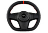 Руль Chevrolet Style со срезом обшитый экокожей с цветной строчкой для ВАЗ 2110-2112 с европанелью, Лада Приора, Калина, Калина 2, Гранта, Гранта FL, Нива Тревел, Шевроле Нива