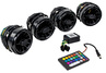 Комплект из четырех регулируемых дефлекторов воздуховодов в стиле AMG с RGB подсветкой в сборе для Лада Калина 2, Гранта, Гранта FL, Ларгус, Ларгус FL, Датсун ОН-ДО, МИ-ДО, Рено Логан, Дастер, Сандеро