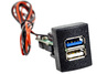 Быстрое зарядное устройство USB 3.0 на 2 слота для Лада Приора, Гранта, Гранта FL, Калина 2