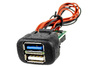 Быстрое зарядное устройство USB 3.0 на 2 слота для ВАЗ 2108-21099, 2110-2112 с европанелью, 2113-2115, Лада Калина, Нива Тревел, Шевроле Нива