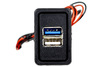 Быстрое зарядное устройство USB 3.0 на 2 слота вместо заглушки панели приборов для ВАЗ 2108-21099 с высокой панелью, ВАЗ 2113-2115, Лада 4х4 (Нива) 21213, 21214, 2131