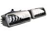 Светодиодные (LED) подфарники Sal-Man 3200-6200lux 11 полос (ДХО, бегущий поворотник, прожектор, дальний свет) для Лада 4х4, Нива Легенд