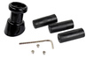 Ручка КПП черный лак с зеленой LED подсветкой и пыльником для Лада Гранта, Гранта FL, Калина 2, Датсун с тросовым приводом