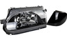 Левая блок фара ML под Bosch с черным корпусом, маской, поворотником и прозрачным стеклом для ВАЗ 2113-2115