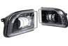 Двухцветные диодные ПТФ sal-man 50W 4600lux (бело-синий 6000К и желтый 3000К) для Шевроле Лачетти 2004-2013 г.в. седан, универсал