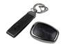 Алюминиевый чехол ключа Sal-Man с брелоком (черный с текстурой кожи) для Лада Ларгус