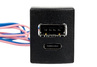 Зарядное устройство Штат с разъемами USB и Type-C для Лада Приора, Калина 2, Гранта, Гранта FL