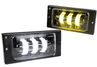 Светодиодные ПТФ Sal-Man 29W 4600lux 3 полосы двухцветные (бело-синий 6000К и желтый 3000К) для ВАЗ 2110-2112, 2113-2115, Шевроле Нива до рестайлинга 2009 года