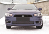 Зимняя заглушка решетки переднего бампера Русская Артель для Mitsubishi Lancer 10 2007-2010 г.в.