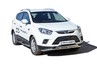 Защита переднего бампера ТехноСфера Труба двойная d63,5 для JAC S5 2013-2019 г.в.